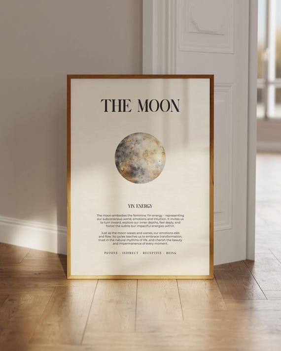 Moon Poster, Inspirational Spiritual Wall Art