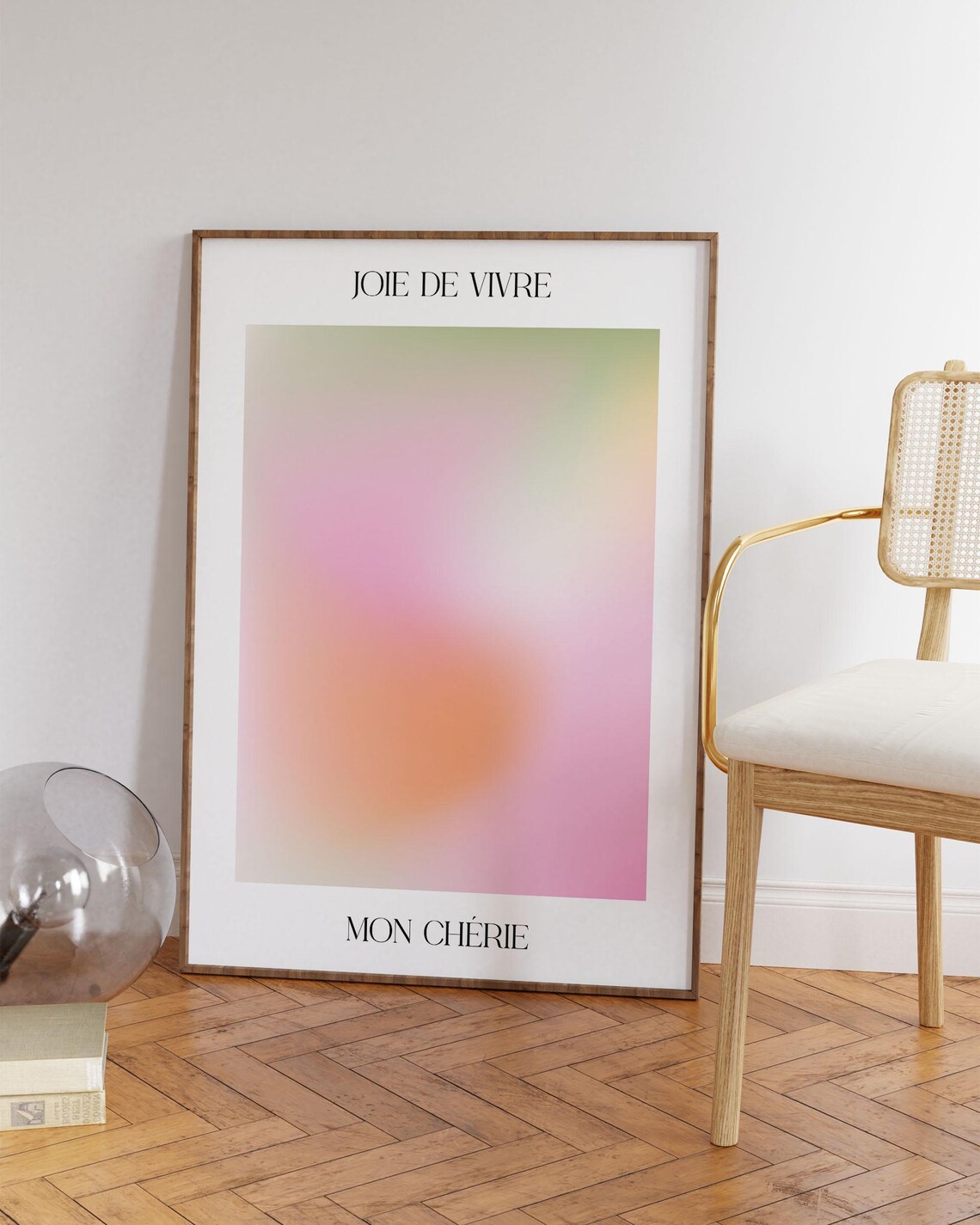 Positive Aura Quote, Joie De Vivre Modern Art Print