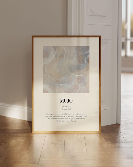 Mujo Definition Japanese Word Art Print