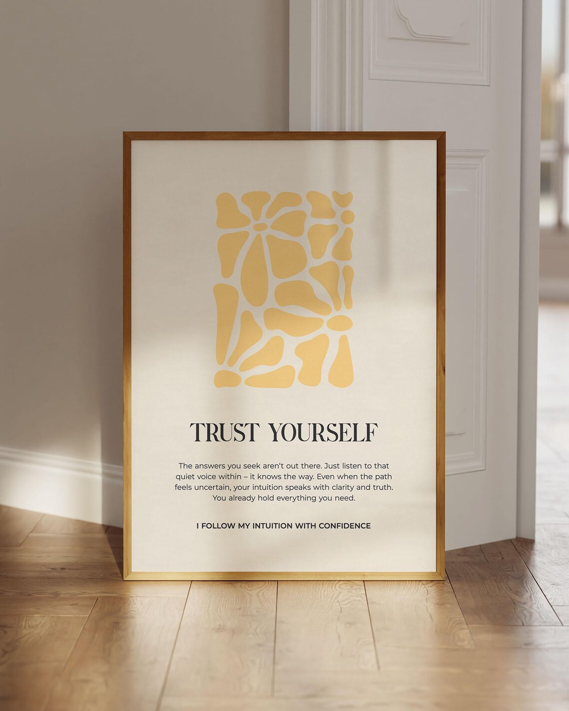 Positive Quote Motivational Poster, Mindfulness Decor