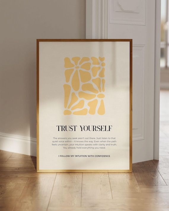 Positive Quote Motivational Poster, Mindfulness Decor