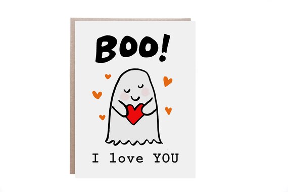 Halloween Love Card, Boo Halloween Greeting