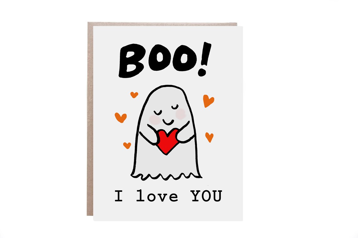 Halloween Love Card, Boo Halloween Greeting