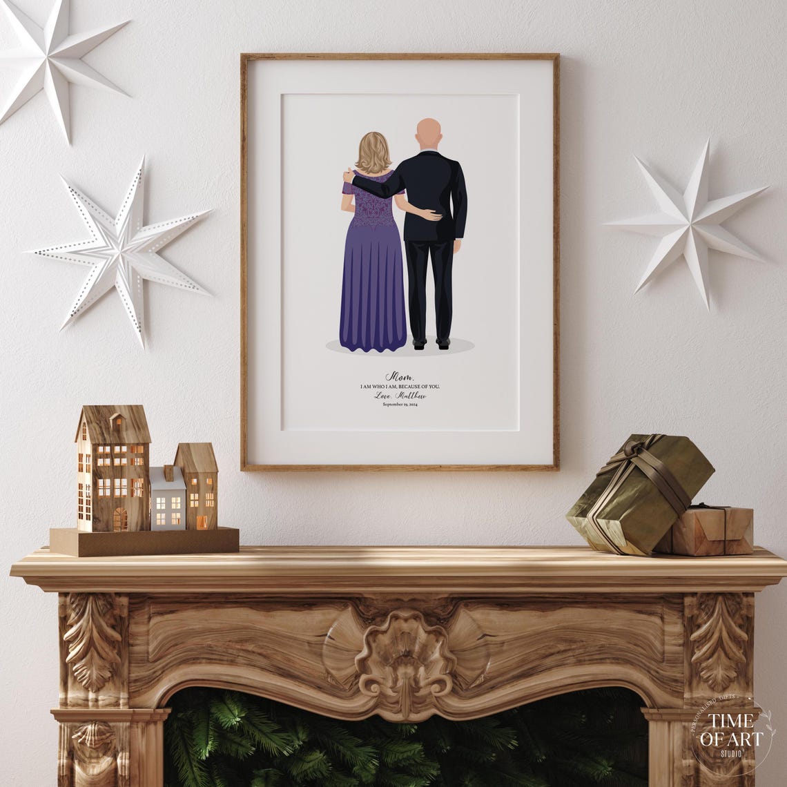 Mother of the Groom With Son Back View Wedding Tribute Poster - Image 3