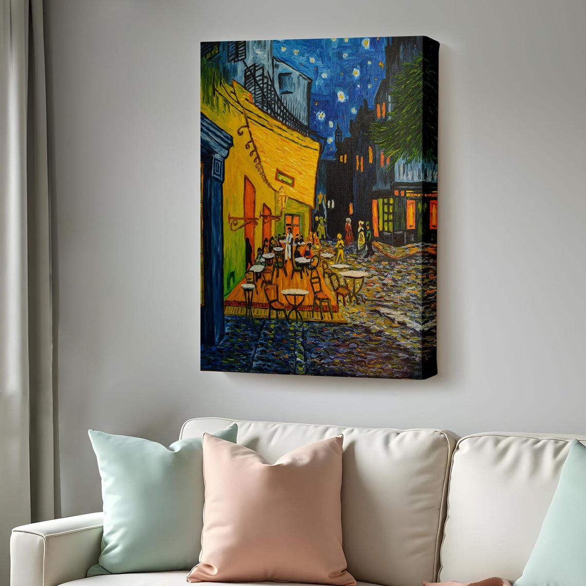 Van Gogh Cafe Terrace At Night Arles Starry Sky Classic Art Poster