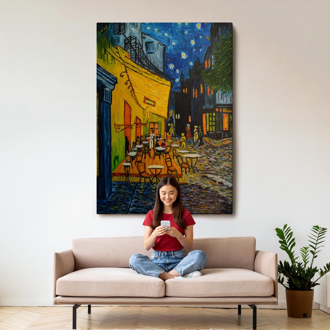 Van Gogh Cafe Terrace At Night Arles Starry Sky Classic Art Poster - Image 3