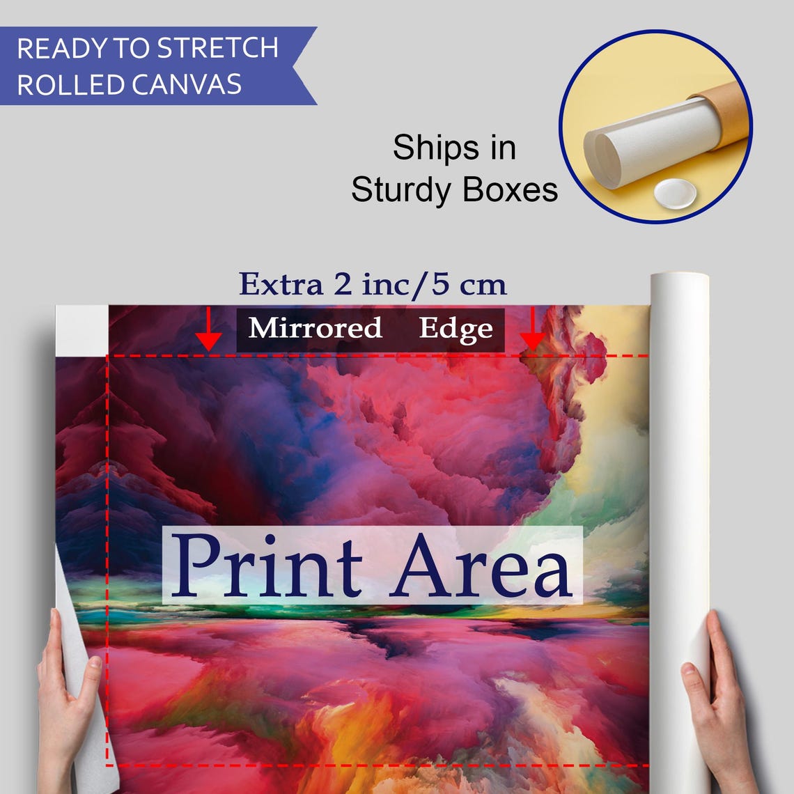 Imagination Clouds Decorative Wall Art Abstract Print Framed Wall Art Large Wall Art Housewarming Gifts - Image 4