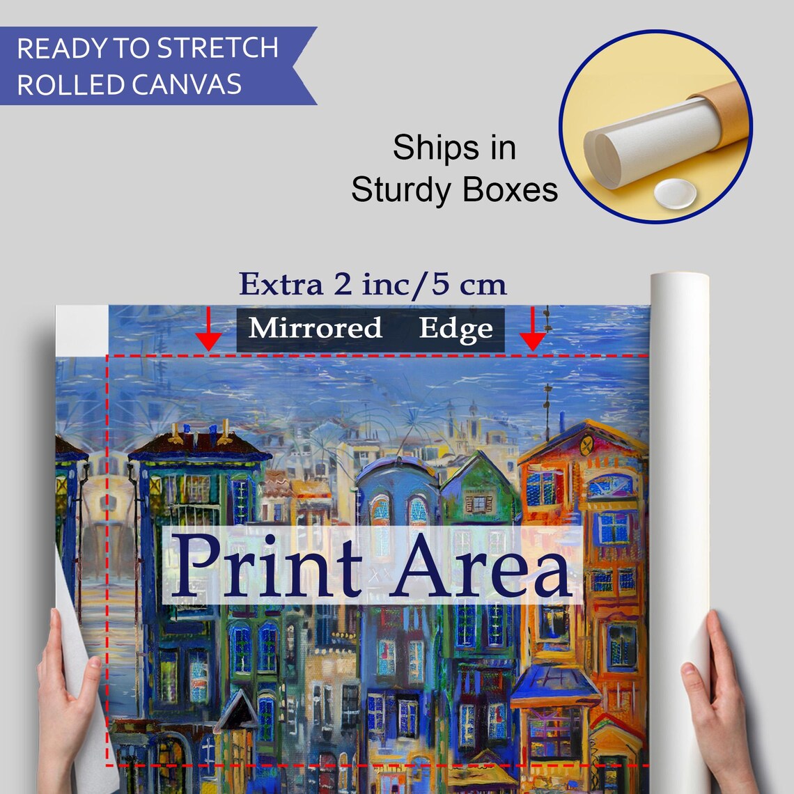 Colorful Holland Canal Houses Amsterdam Style Vibrant City Art Poster - Image 4