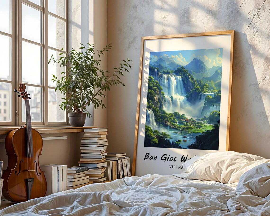Ban Gioc Waterfall Vietnam Travel Poster - Image 3