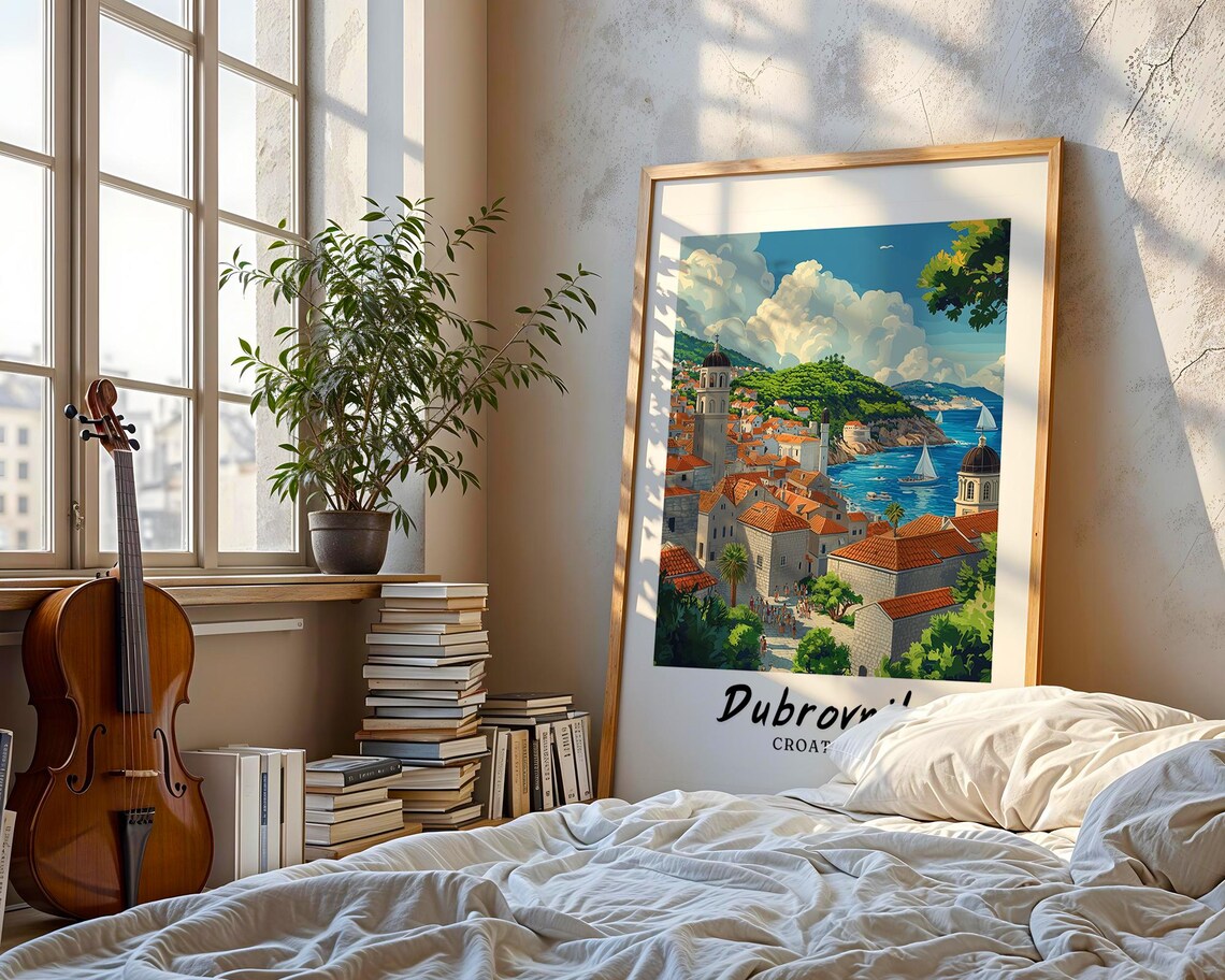 Dubrovnik Illustration, Croatia Travel Poster - Image 3