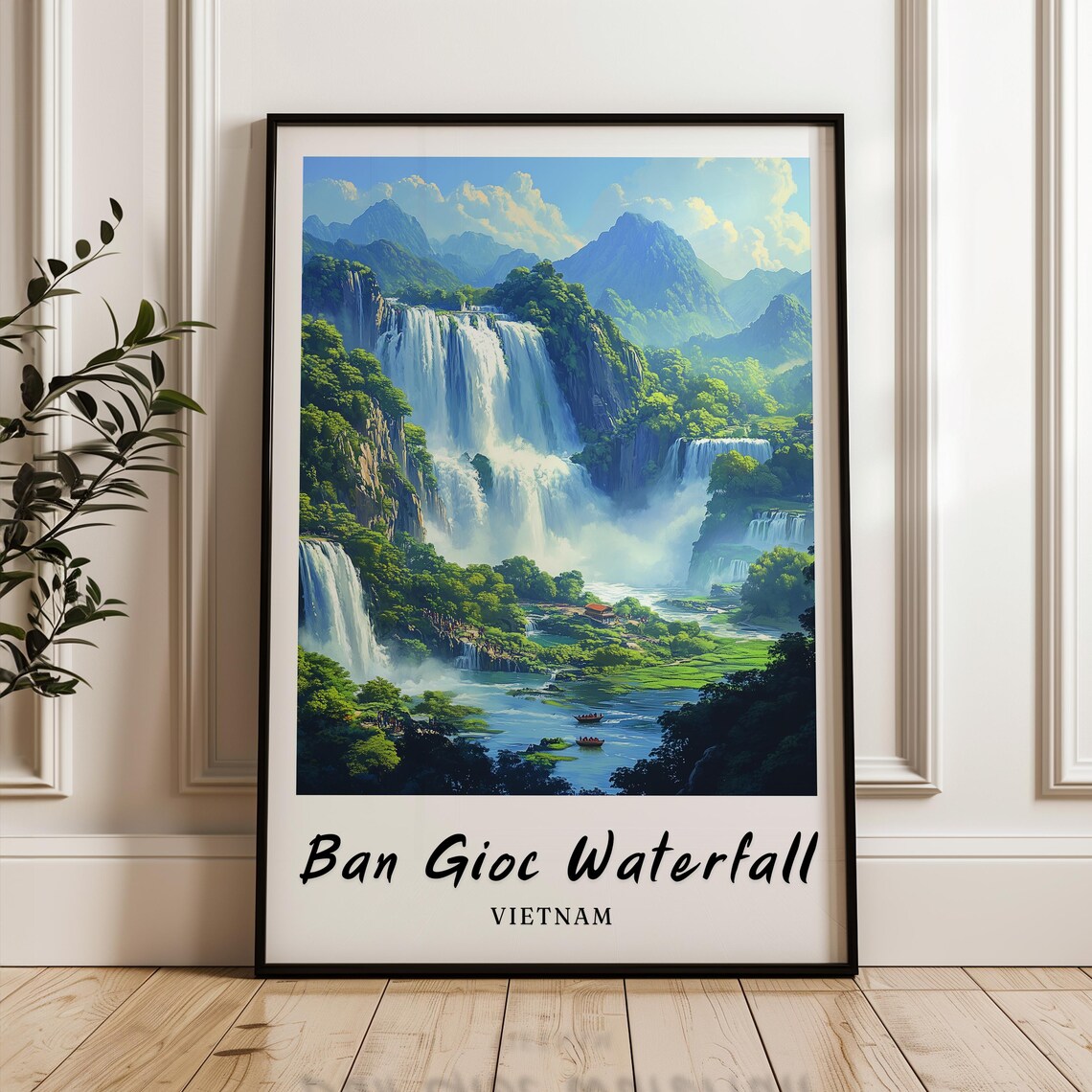 Ban Gioc Waterfall Vietnam Travel Poster