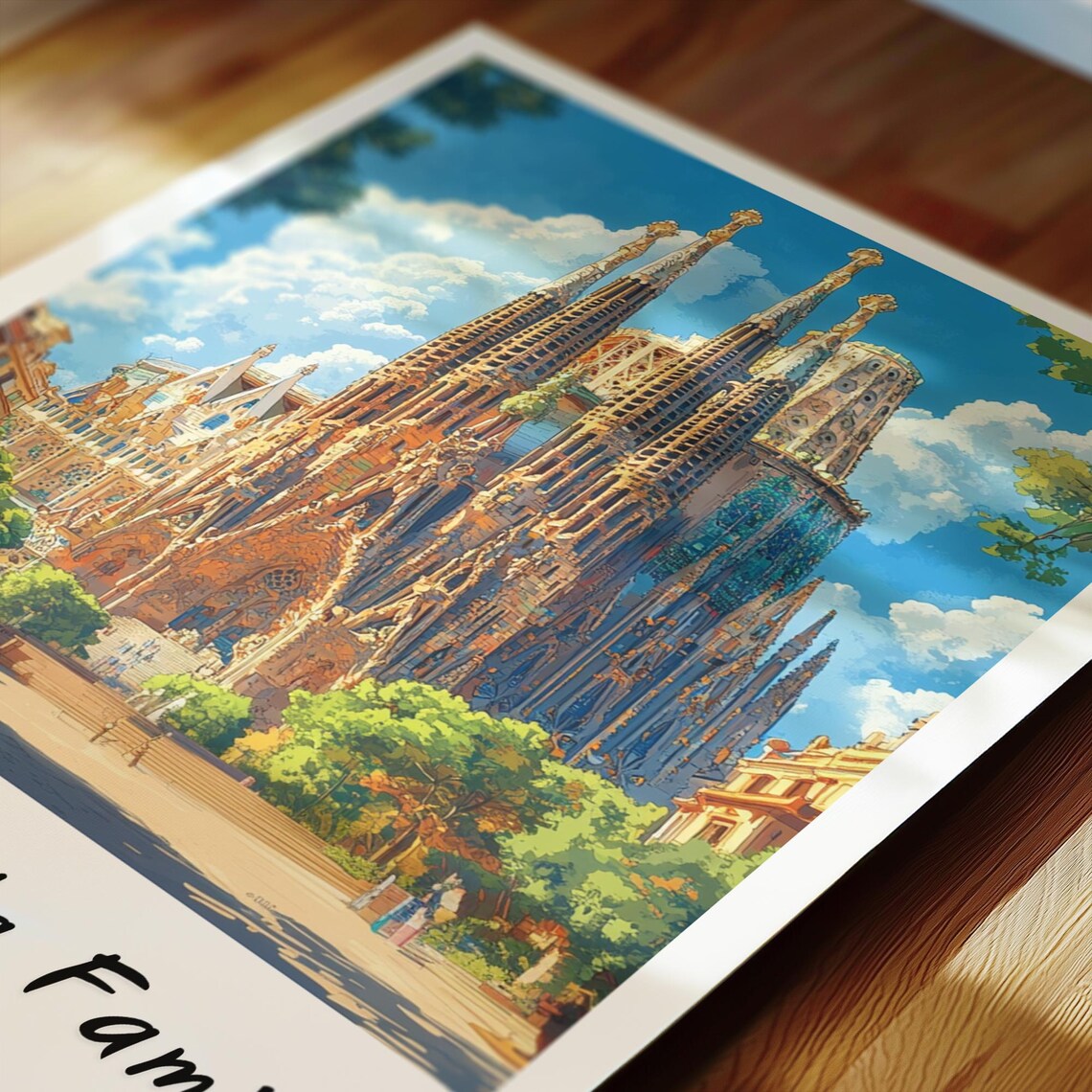 Sagrada Familia Spain, Minimalist Travel Poster - Image 2