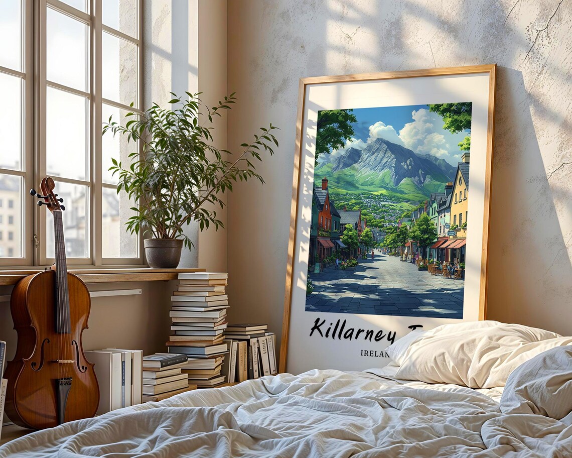 Killarney Town Travel Poster, Ireland Illustration - Image 3