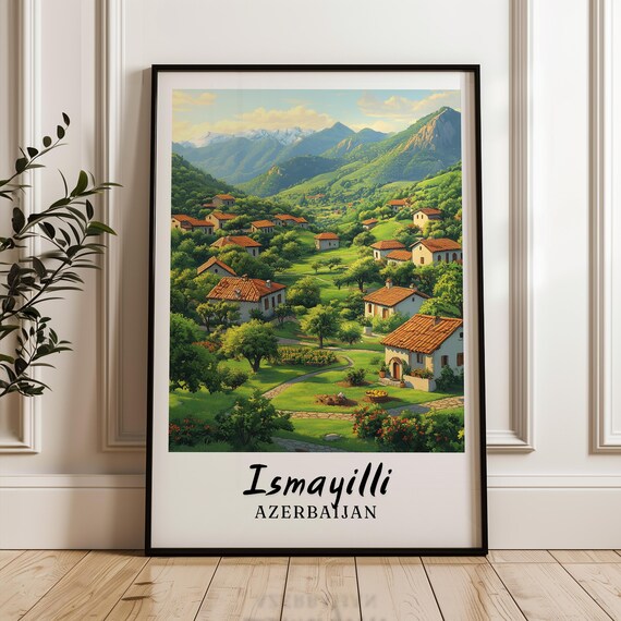 Ismayilli Azerbaijan Green Mountain Village Countryside Poster