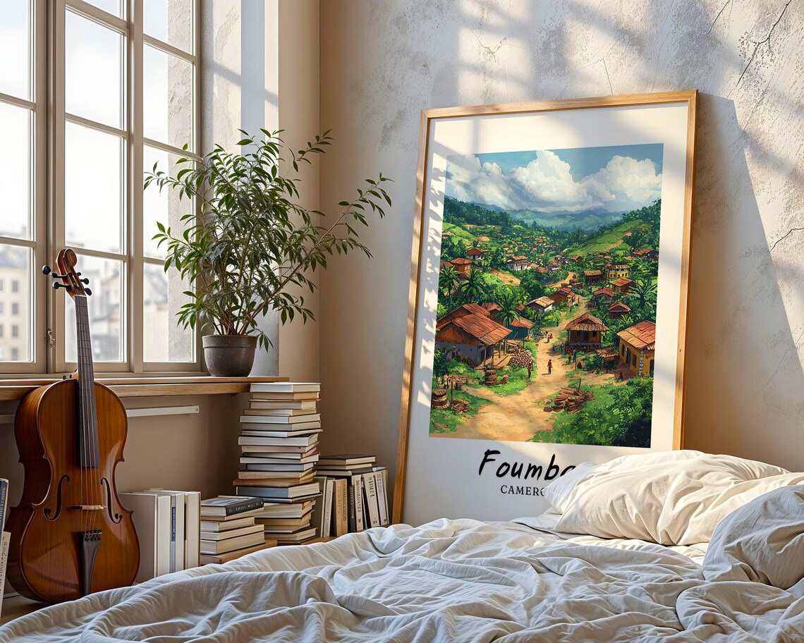 Foumban Illustration, Cameroon Travel Poster - Image 3