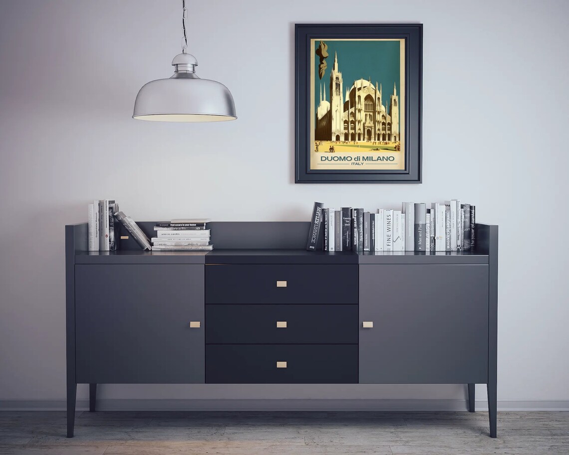 Duomo di Milano Italy Gothic Cathedral Retro Vintage Travel Poster - Image 5