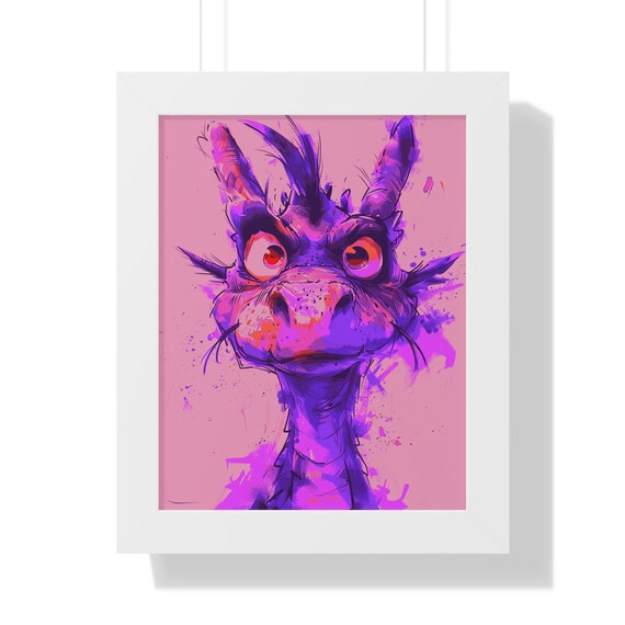 Dragon Framed Art Print Enchanting Wall Art Vivid Dragon Home Decor Gift For Fantasy Lovers Unique And Cute Art Print Cute Character