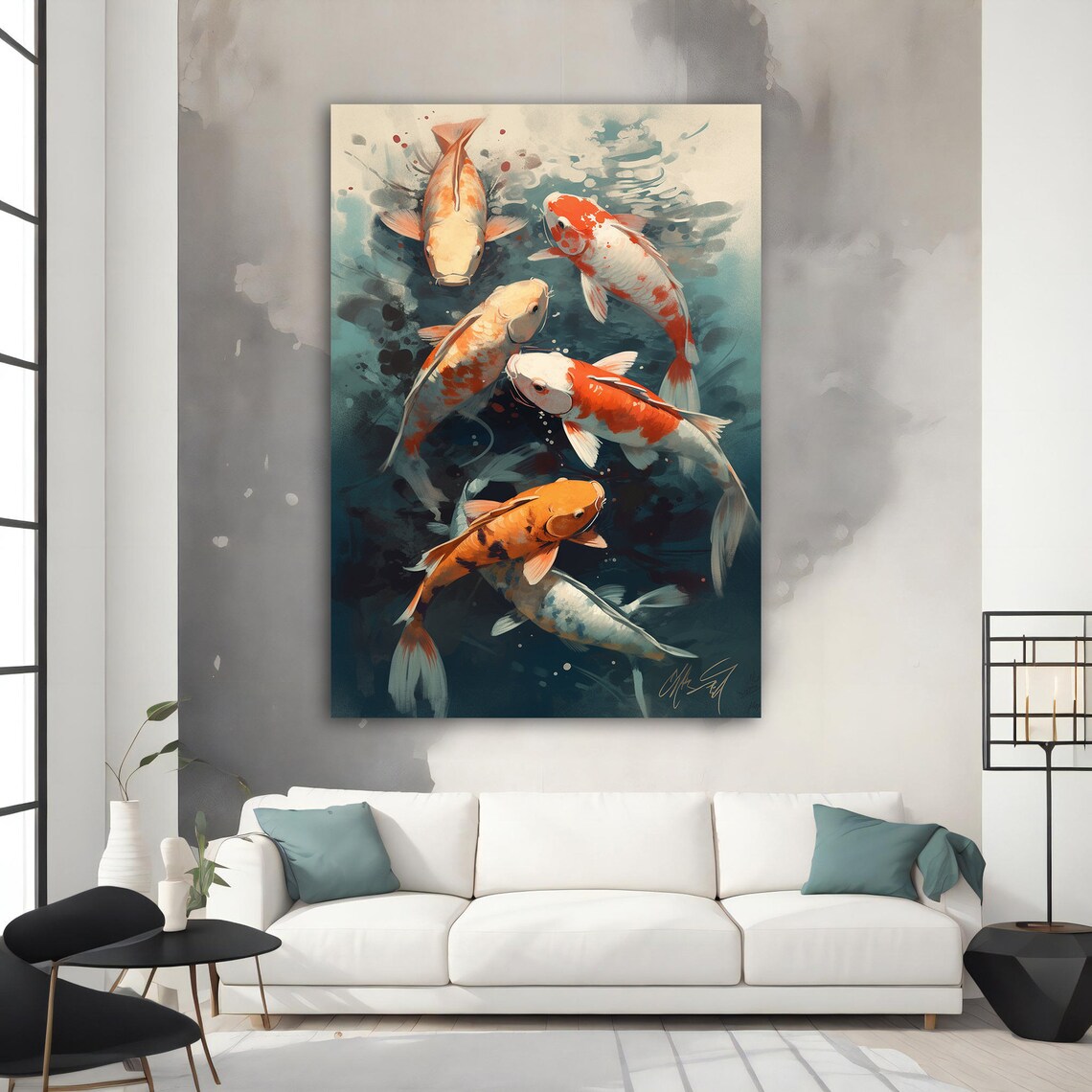 Fish Painting Fish Poster Fish Wall Art Fish Art Home Decor Animal Wall Art Wall Decor Modern - Image 3