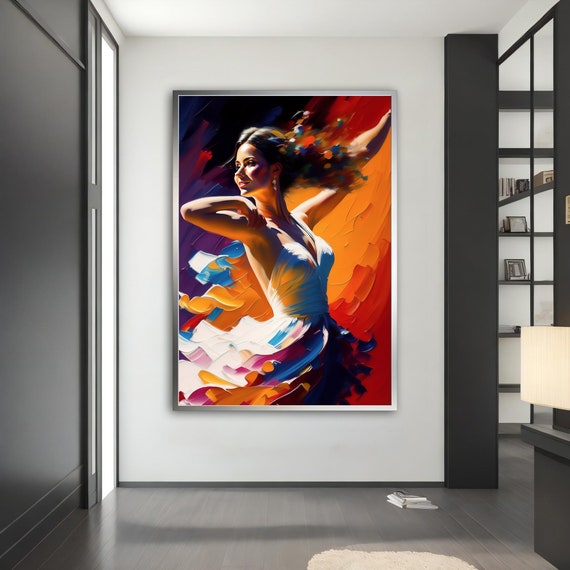 Ballerina Effect Ballerina Girl Painting Ballerina Wall Art Home Decor Ballerina Print Ballerina Girl Painting
