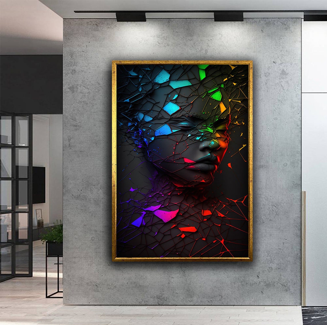 African Woman Colorful Painted Wall Art African Woman Painting Colorful Art Colorful Face Art Woman Print Gifts - Image 4