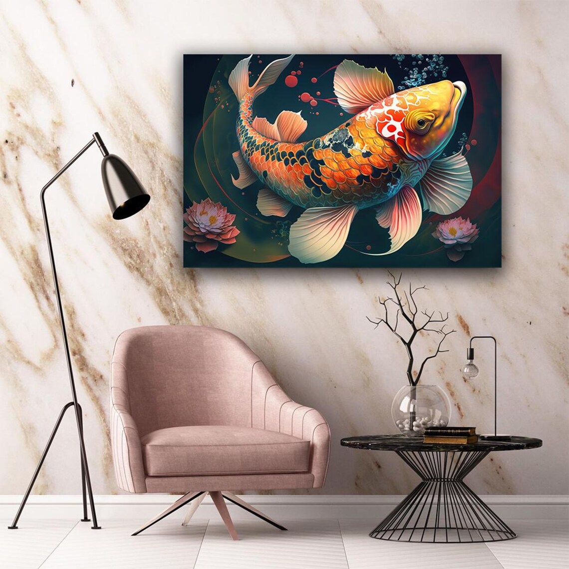 Goldfish Print Orange Goldfish Wall Art Aquarium Decor Ocean Theme Fish Home Decoration Unique Gift Idea For Fish Lovers - Image 5