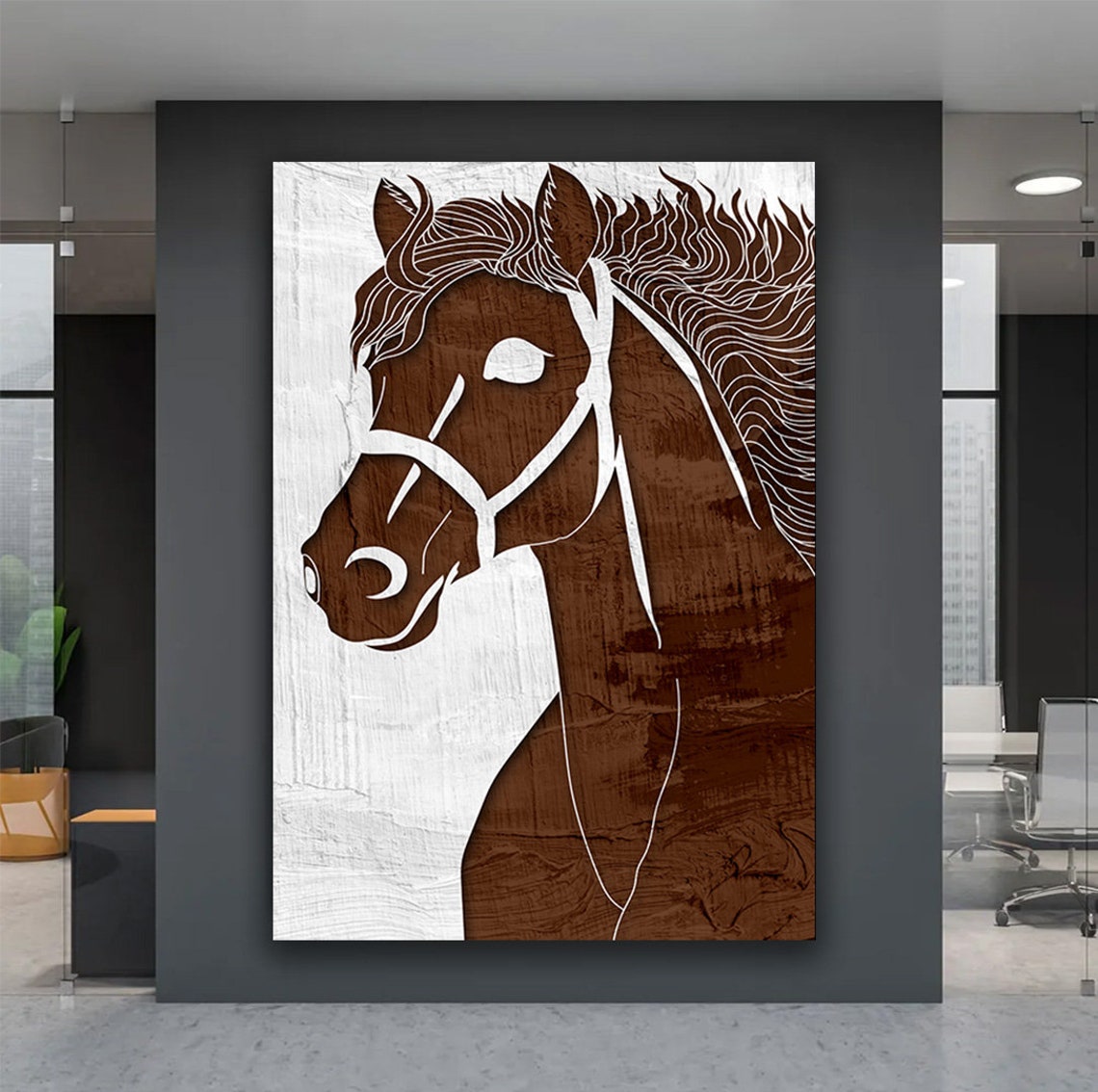 Brown Horse Wall Art Noble Brown Horse Wall Art Horse Print Horse Painting Farmhouse Art Print Animal Art - Image 4