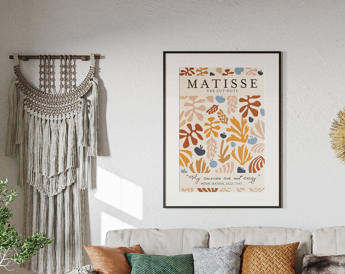 Henri Matisse Cut Outs Abstract Botanical Vintage Poster Decor