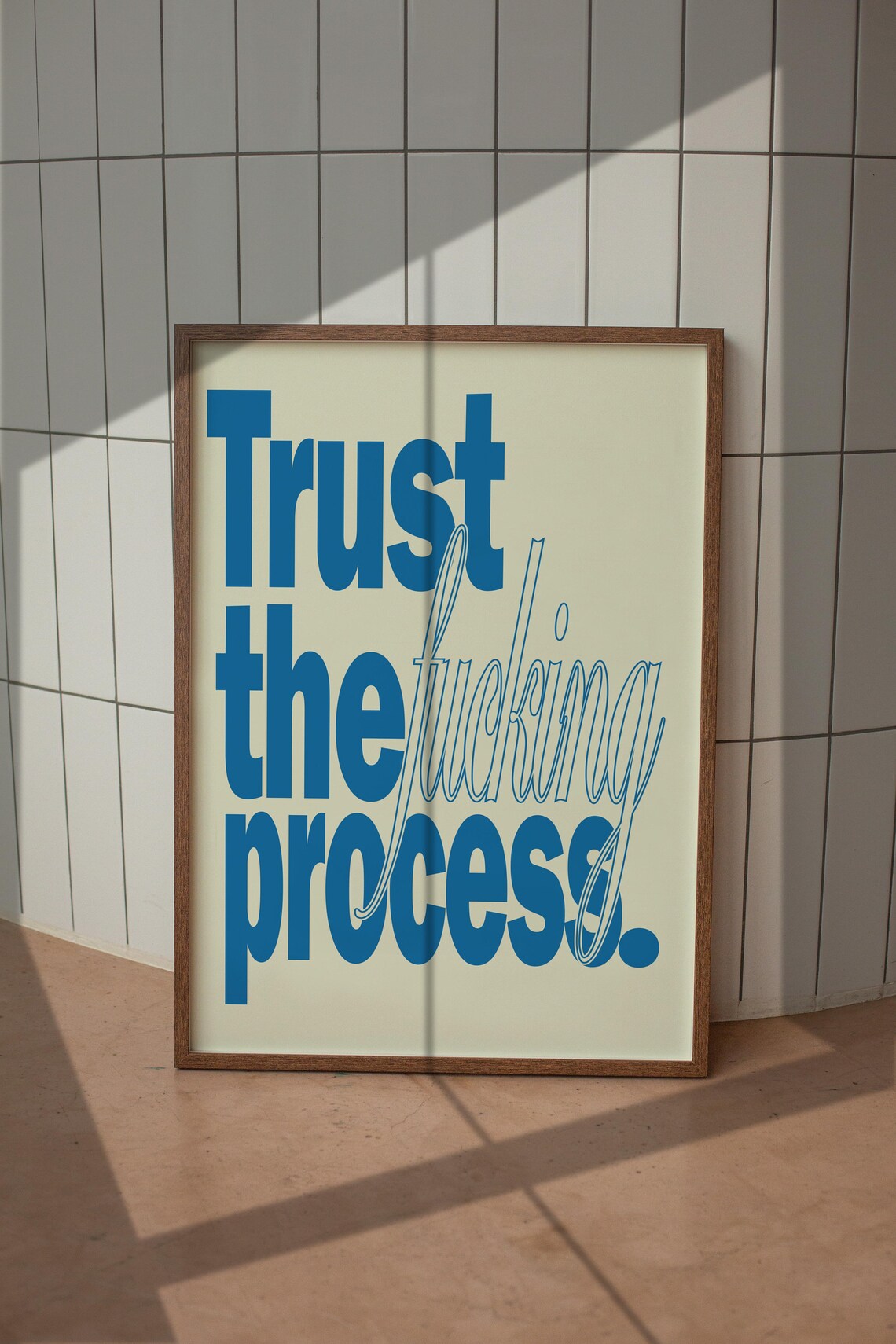 Trust The Fucking Process Retro Typography Art Print - Image 4