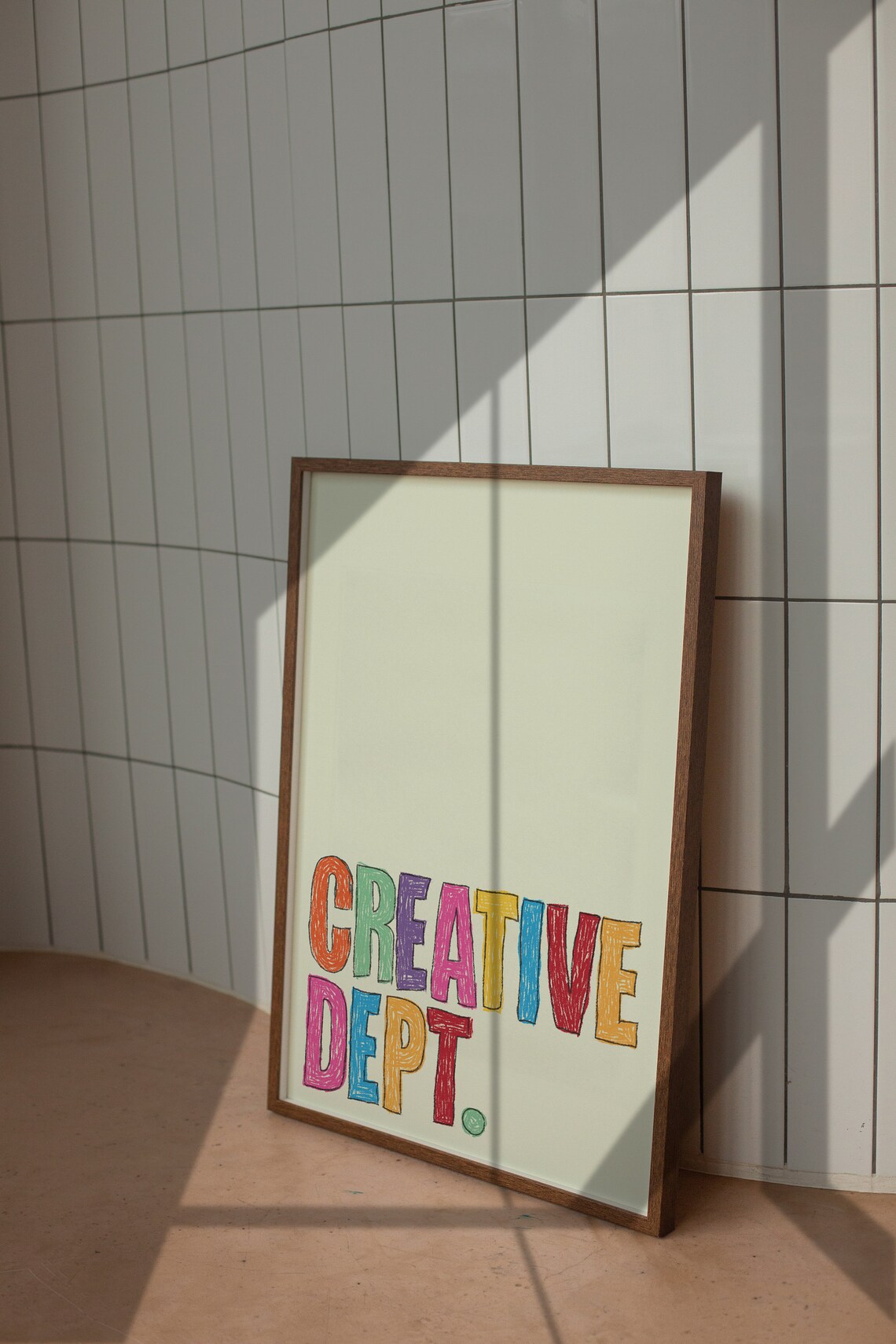 Creative Dept Retro Typography Poster, Modern Decor - Image 4