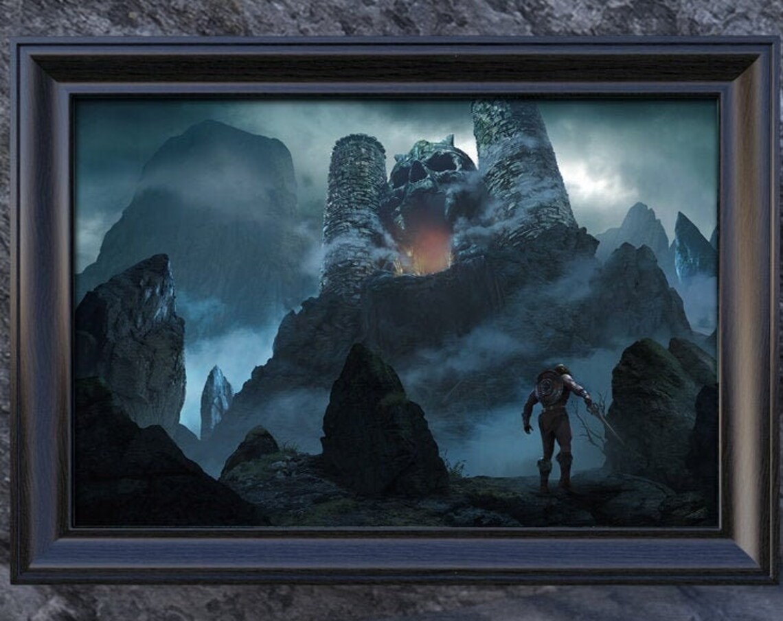 Castle Grayskull Skull Fortress He-Man Masters of the Universe 80s Cartoon Poster
