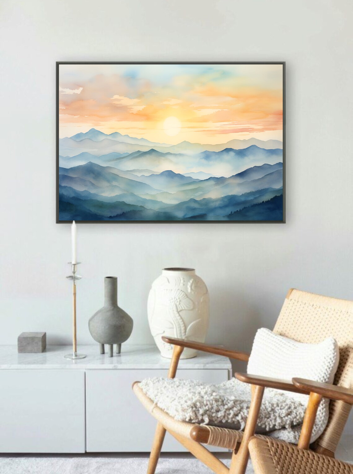 Great Smoky Mountains Misty Valley Travel Poster - Image 2