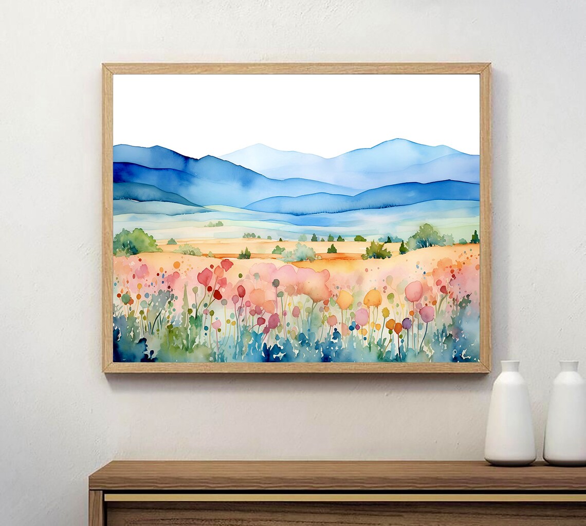 Blue Ridge Mountains National Park Travel Poster, Watercolor - Image 2