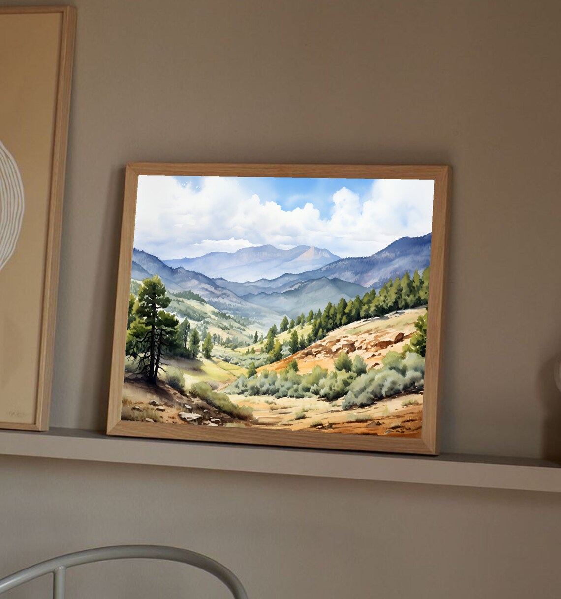 Lincoln National Forest Watercolor Art Print, New Mexico - Image 2