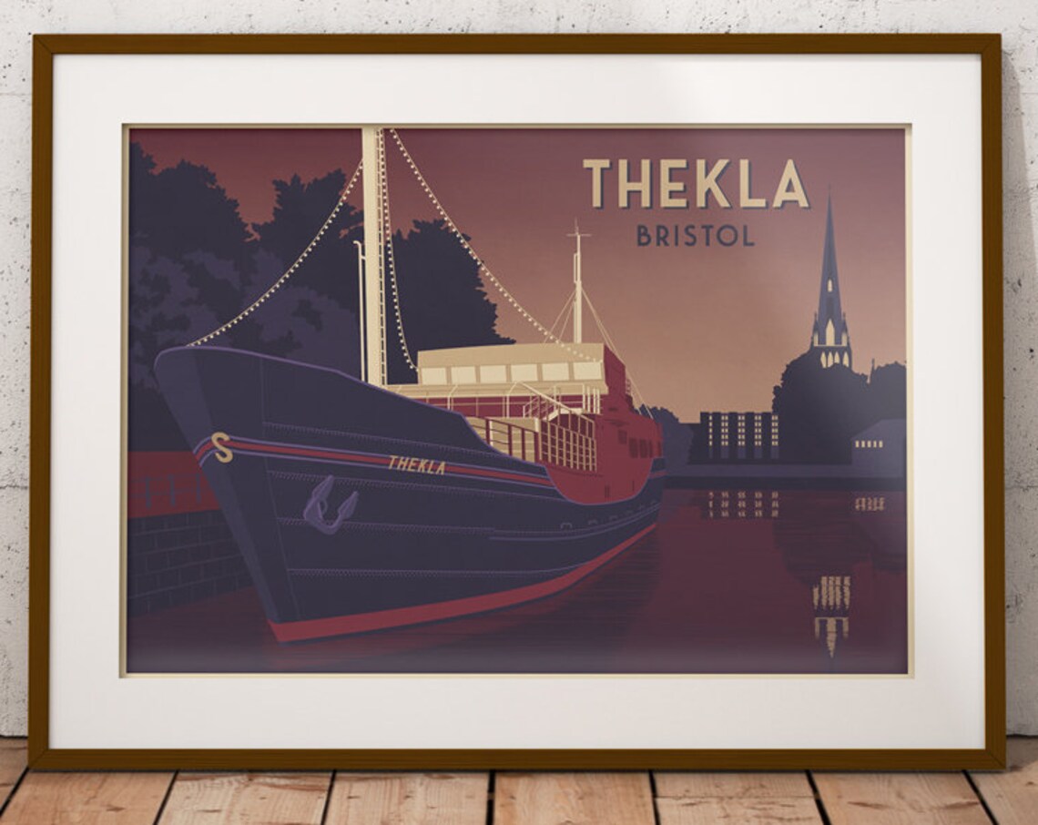 Thekla Bristol Travel Poster, Music Venue Art Print - Image 4