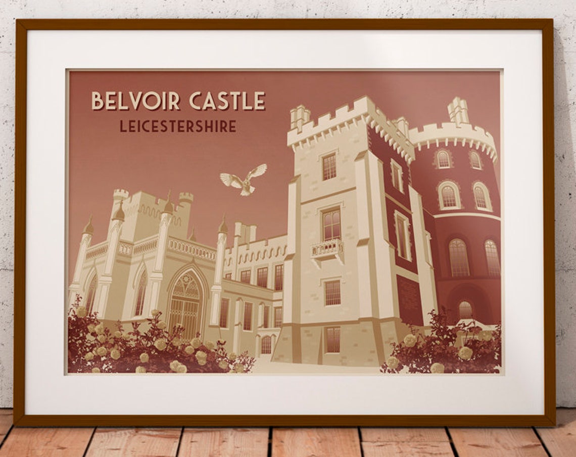 Belvoir Castle Poster Travel Print Vale Of Belvoir Rutland Water Vintage Travel Poster Grantham Retro Railway Art Melton Mowbray - Image 4