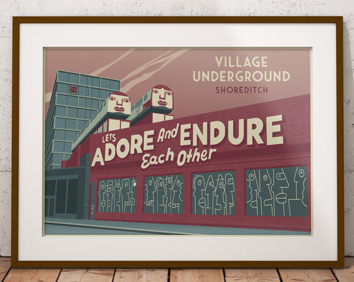 Village Underground Shoreditch London Adore And Endure Poster - Image 4