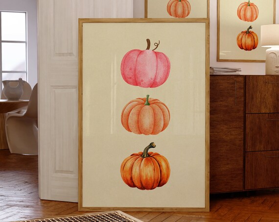 Pumpkin Print Autumn Wall Art Cute Halloween Wall Art Spooky Halloween Wall Art Pumpkin Wall Art Trendy Wall Art Printable Wall Art