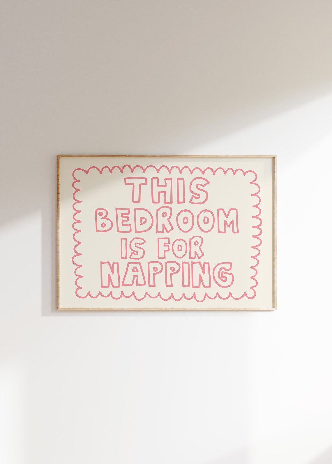 This Bedroom Is For Napping Quote Art Print - Image 2