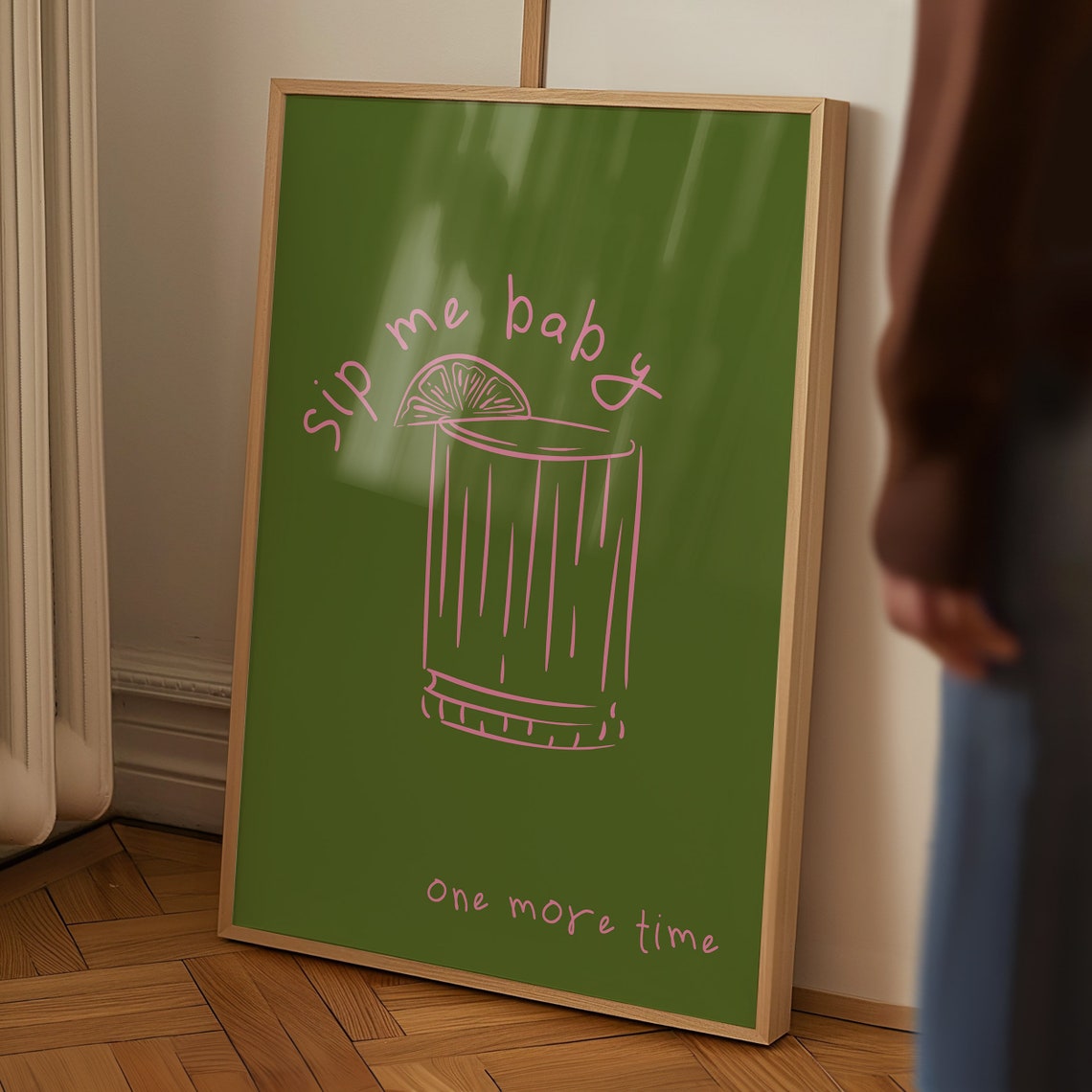 Sip Me Baby One More Time Funny Citrus Drink Retro Bar Poster - Image 2