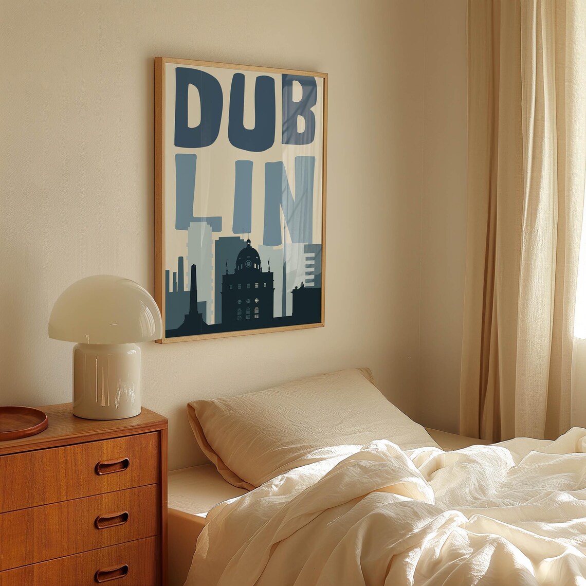 Dublin Skyline Modern Travel Poster, Minimalist - Image 3