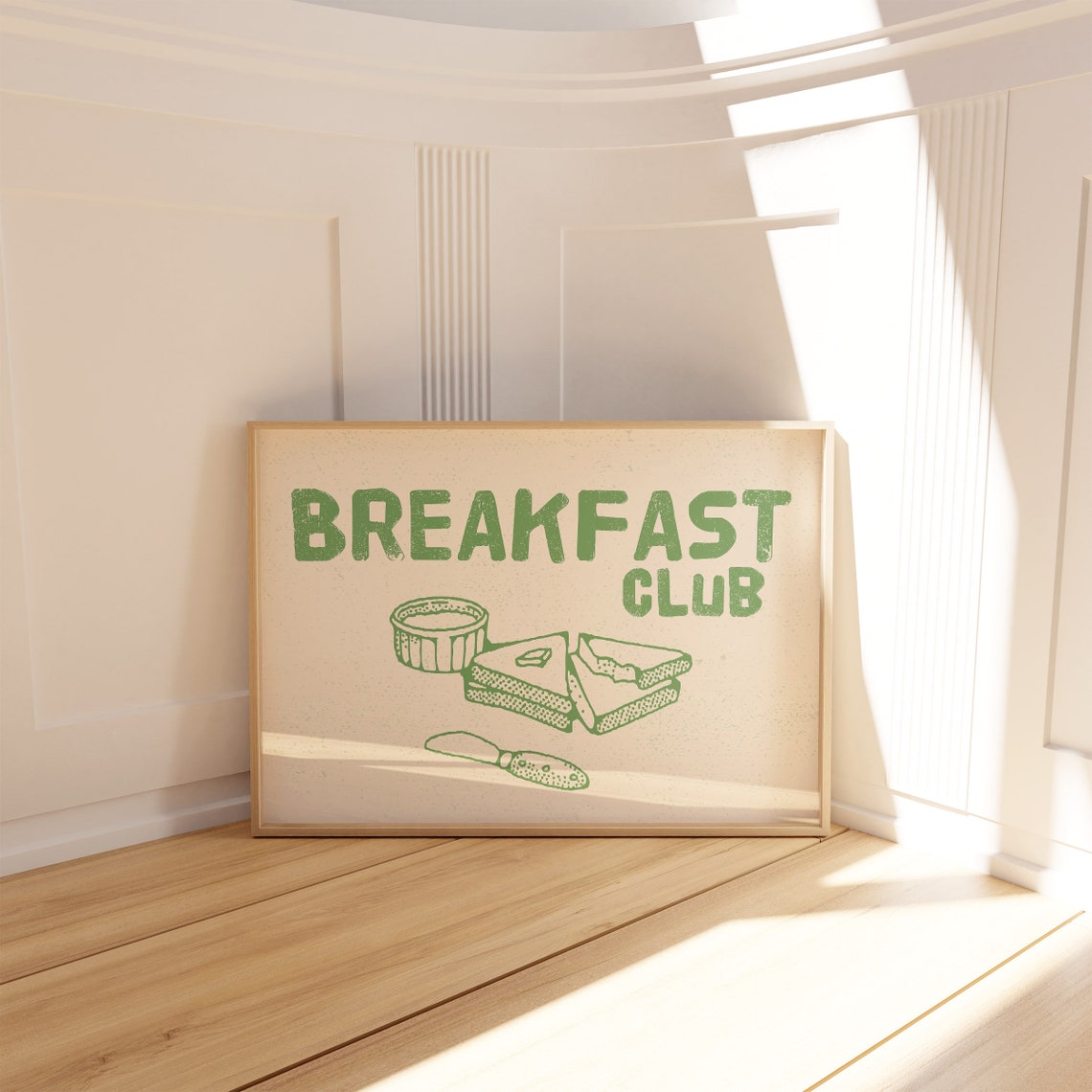 Breakfast Club Retro Green Toast Sandwich Kitchen Decor Poster - Image 4