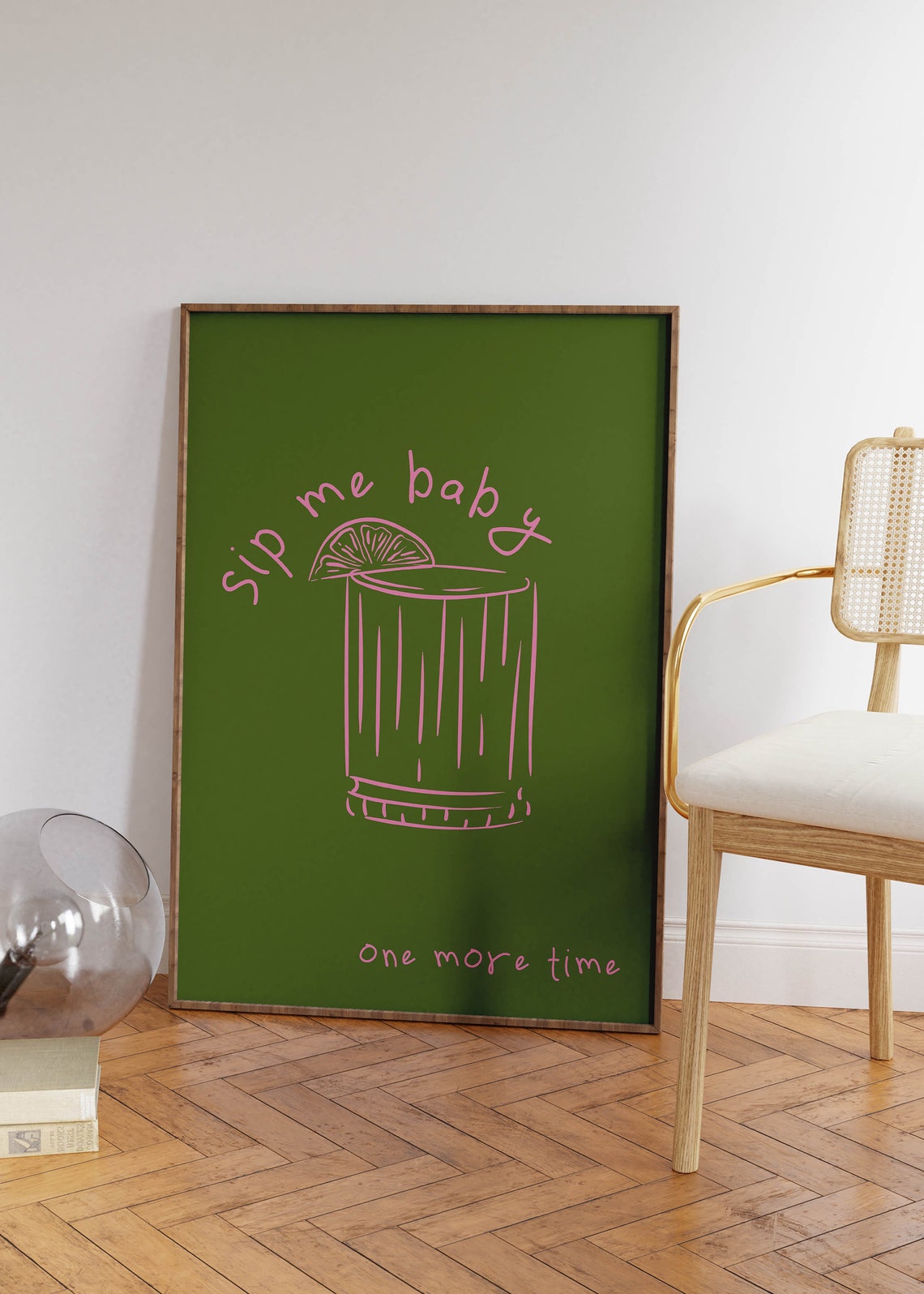 Sip Me Baby One More Time Funny Citrus Drink Retro Bar Poster - Image 5