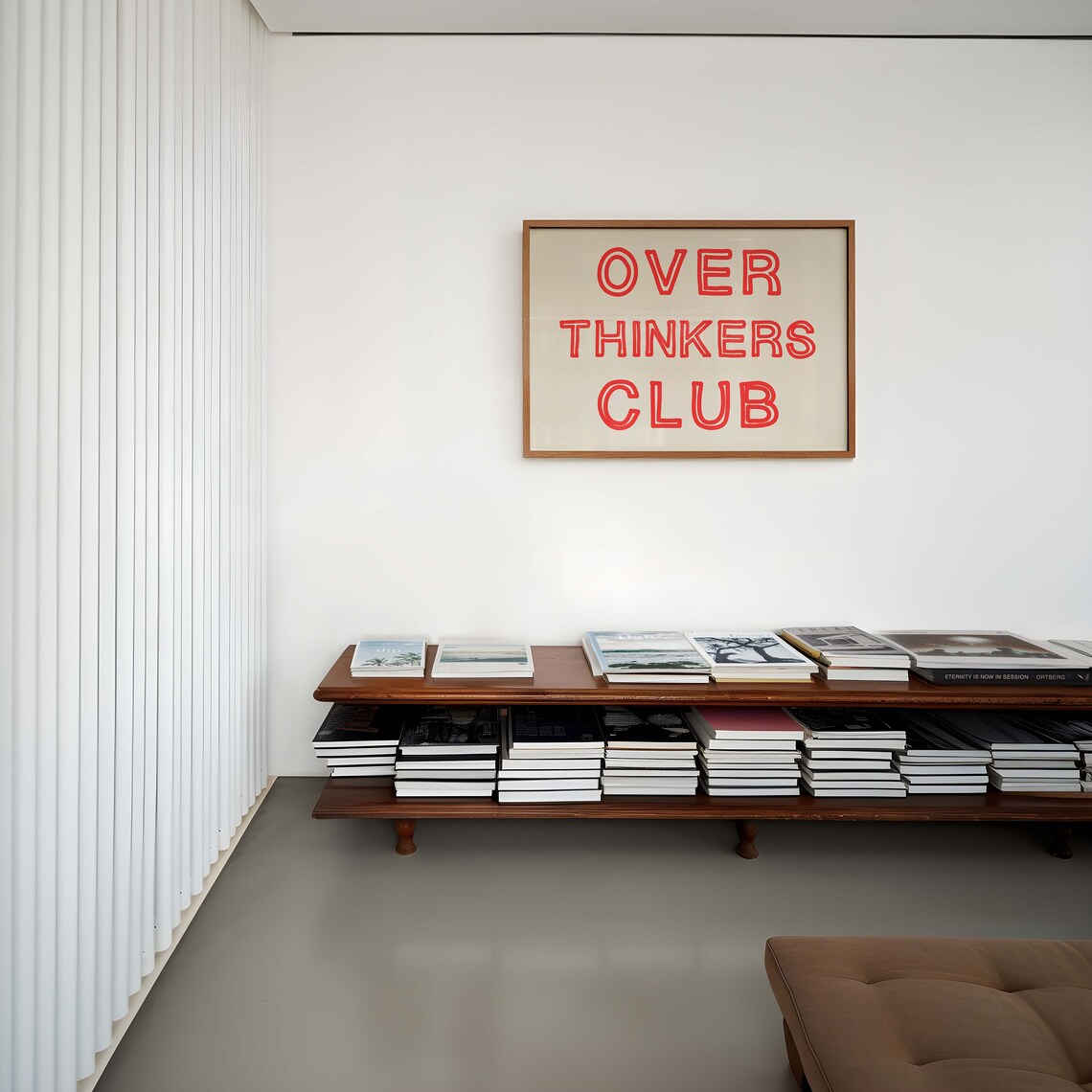 Over Thinkers Club Funny Retro Quote Art Print - Image 2