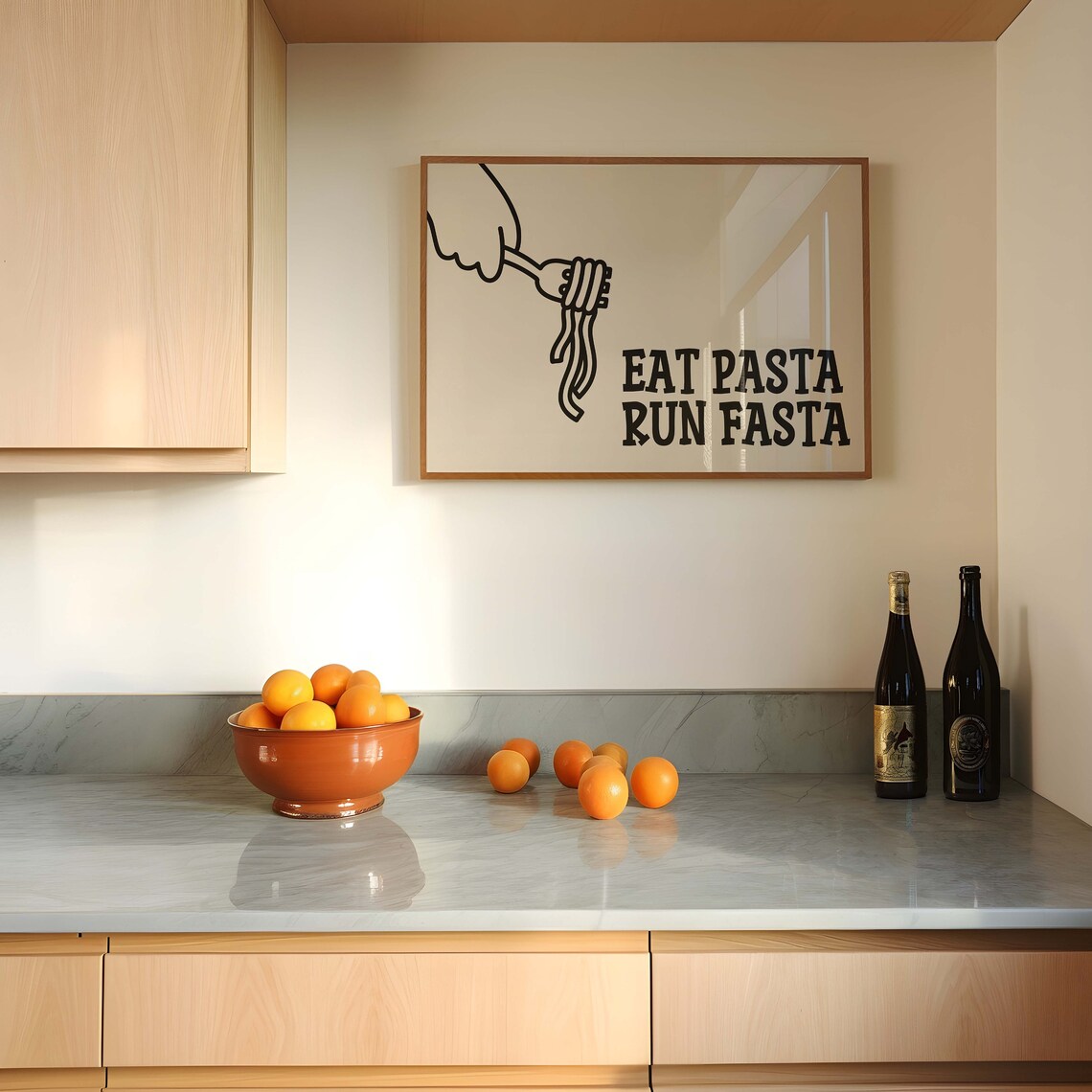 Pasta Quote Retro Kitchen Decor Art Print - Image 5