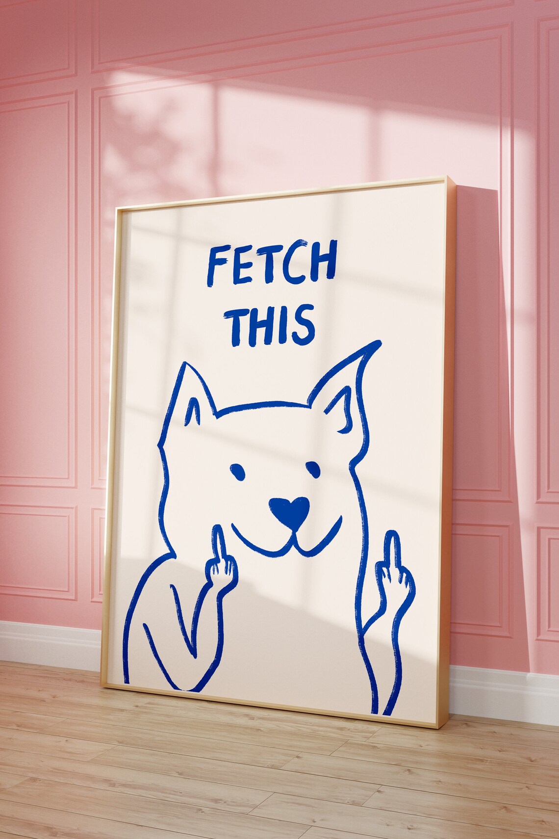 Fetch This Dog Art Print, Y2K Funny Animal Poster - Image 5