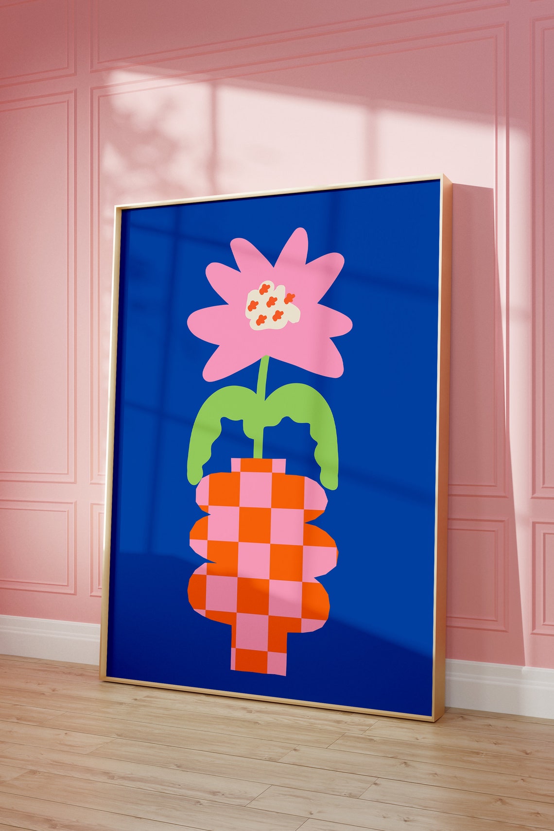 Flower Vase Blue Wall Art Art Print - Image 5