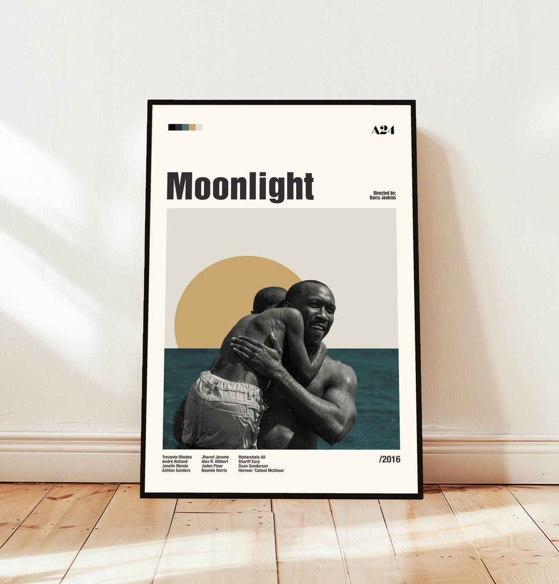 Moonlight 2016 Minimalist Movie Poster Barry Jenkins A24 Art