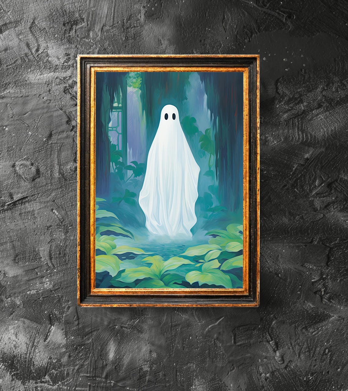 In Green Forest Cute Poster Dark Academia Haunting Halloween Vintage