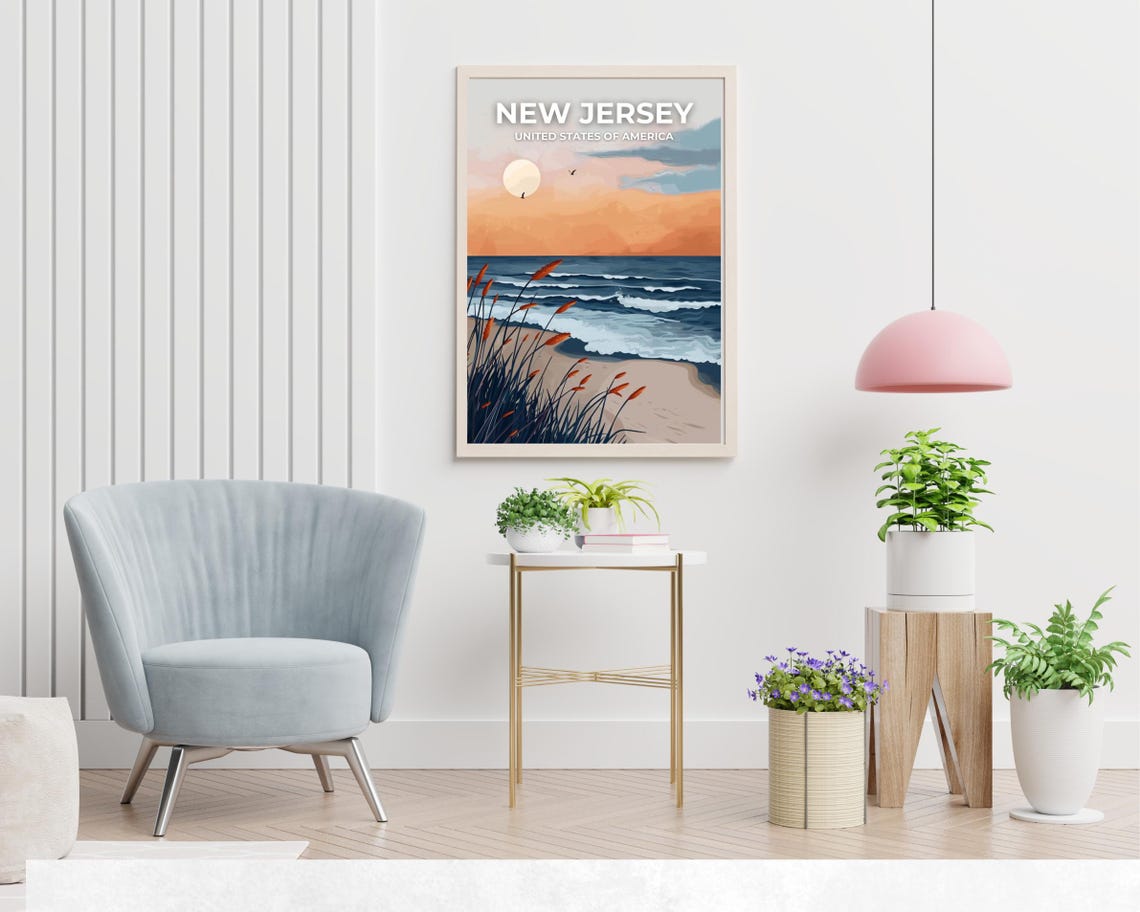 Sea Girt Travel Print Wall Art Sea Girt New Jersey City Print Sea Girt Travel Gift Sea Girt City Poster Travel Gift - Image 2