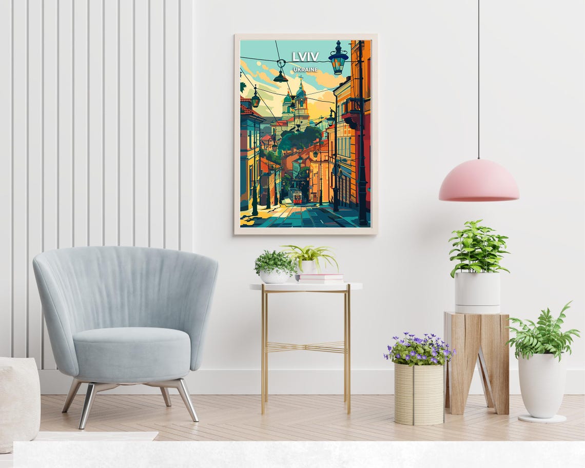Lviv Old Town Unesco World Heritage Site Travel Print Wall Art Lviv Ukraine City Print Travel Gift Lviv City Poster - Image 2